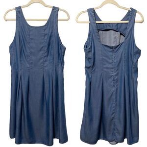 OLIVER BONAS Chambray Lyocell Tank Dress 10